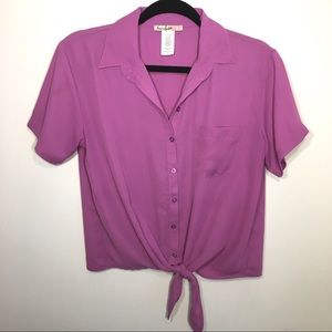 Cute summer button down blouse